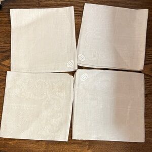 Elegant Cream Linen Cloth Napkins